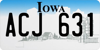 IA license plate ACJ631