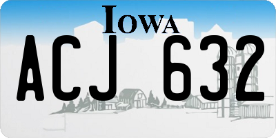 IA license plate ACJ632