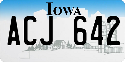 IA license plate ACJ642