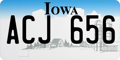 IA license plate ACJ656