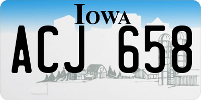 IA license plate ACJ658