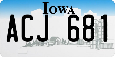 IA license plate ACJ681