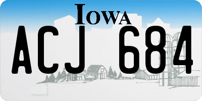 IA license plate ACJ684