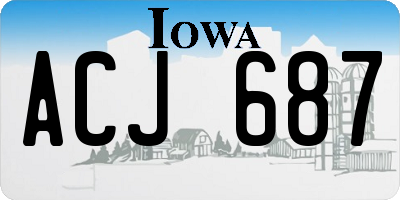 IA license plate ACJ687