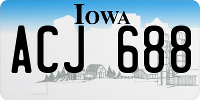 IA license plate ACJ688