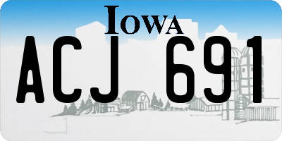 IA license plate ACJ691
