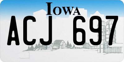 IA license plate ACJ697