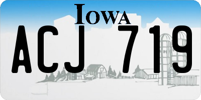 IA license plate ACJ719