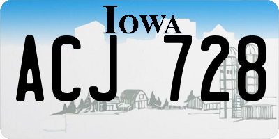 IA license plate ACJ728