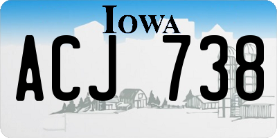 IA license plate ACJ738
