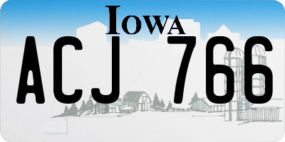 IA license plate ACJ766