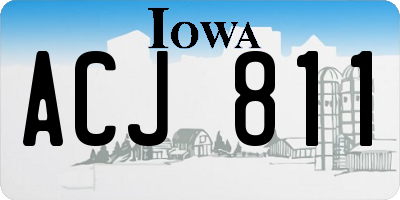 IA license plate ACJ811