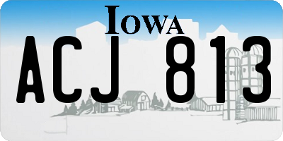 IA license plate ACJ813