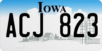 IA license plate ACJ823