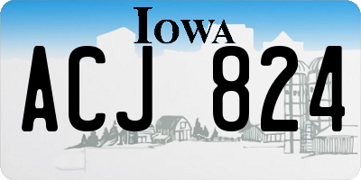 IA license plate ACJ824