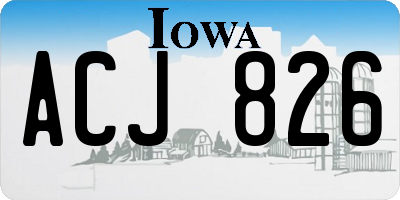 IA license plate ACJ826