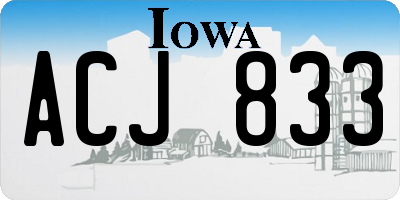 IA license plate ACJ833