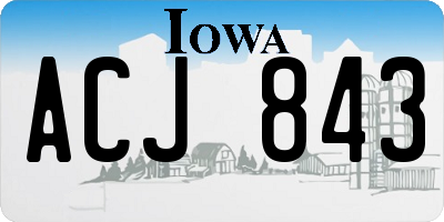 IA license plate ACJ843