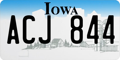 IA license plate ACJ844