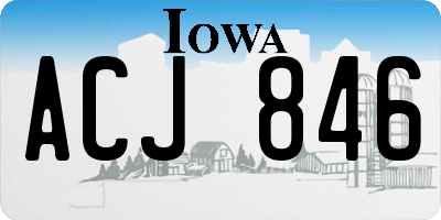 IA license plate ACJ846