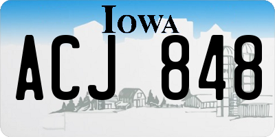 IA license plate ACJ848