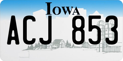 IA license plate ACJ853