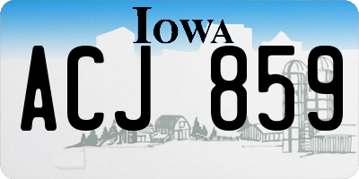 IA license plate ACJ859
