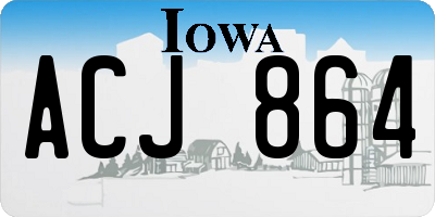 IA license plate ACJ864