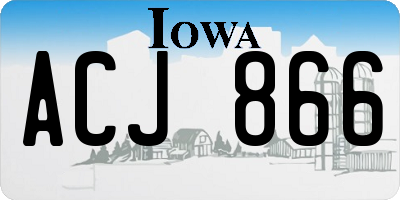 IA license plate ACJ866