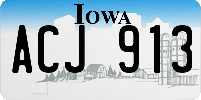 IA license plate ACJ913