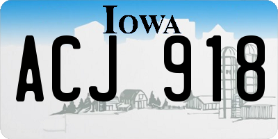 IA license plate ACJ918