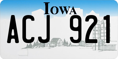 IA license plate ACJ921
