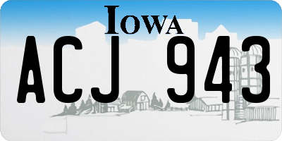IA license plate ACJ943