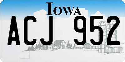 IA license plate ACJ952