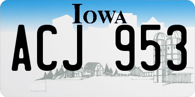 IA license plate ACJ953
