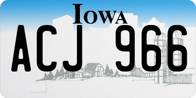 IA license plate ACJ966
