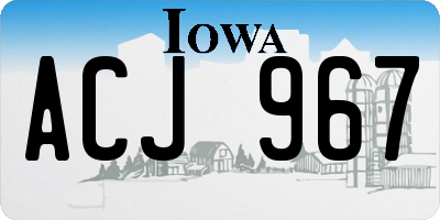 IA license plate ACJ967
