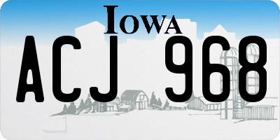 IA license plate ACJ968