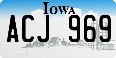 IA license plate ACJ969