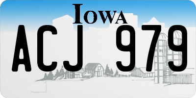 IA license plate ACJ979