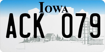 IA license plate ACK079