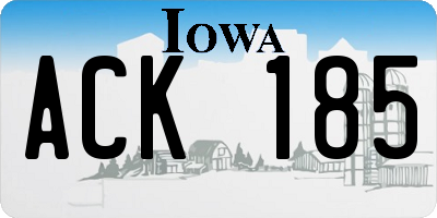 IA license plate ACK185