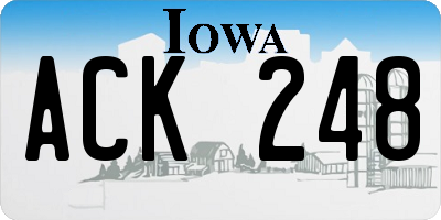 IA license plate ACK248