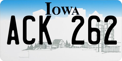 IA license plate ACK262