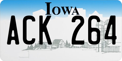 IA license plate ACK264