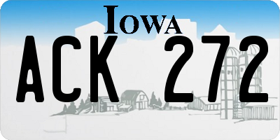 IA license plate ACK272