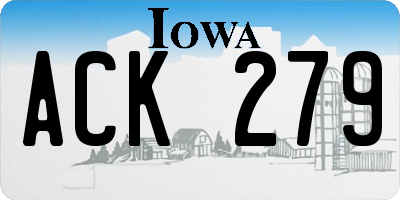 IA license plate ACK279