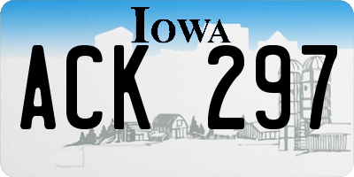 IA license plate ACK297