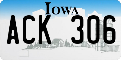 IA license plate ACK306