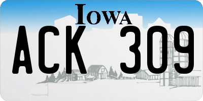 IA license plate ACK309